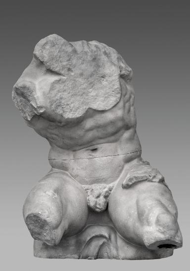 Fragmentarische Statue eines sitzenden Heros, sog. Torso vom Belvedere