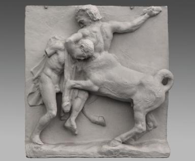 Parthenon, Südmetope 1: Kentaur würgt Lapith