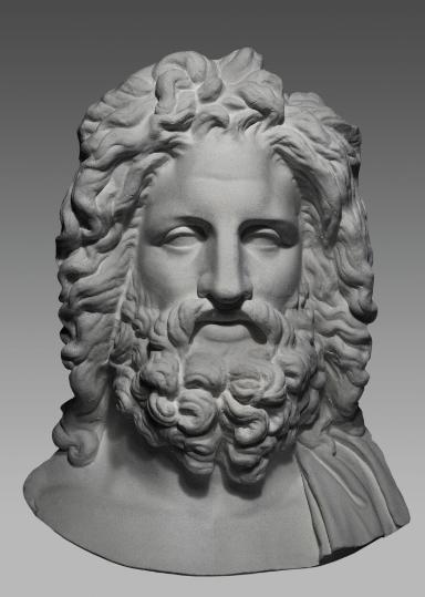 kolossaler Zeuskopf in Hochrelief, sog. Zeus von Otricoli