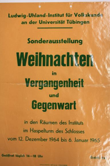 Ausstellungsplakat: 'Weihnachten in Vergangenheit und Gegenwart'