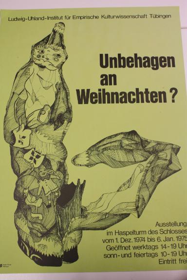 Ausstellungsplakat: 'Unbehagen an Weihnachten?'