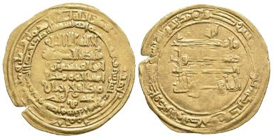 Ziyāridischer Dinar, Māh al-Baṣra, 322 H.