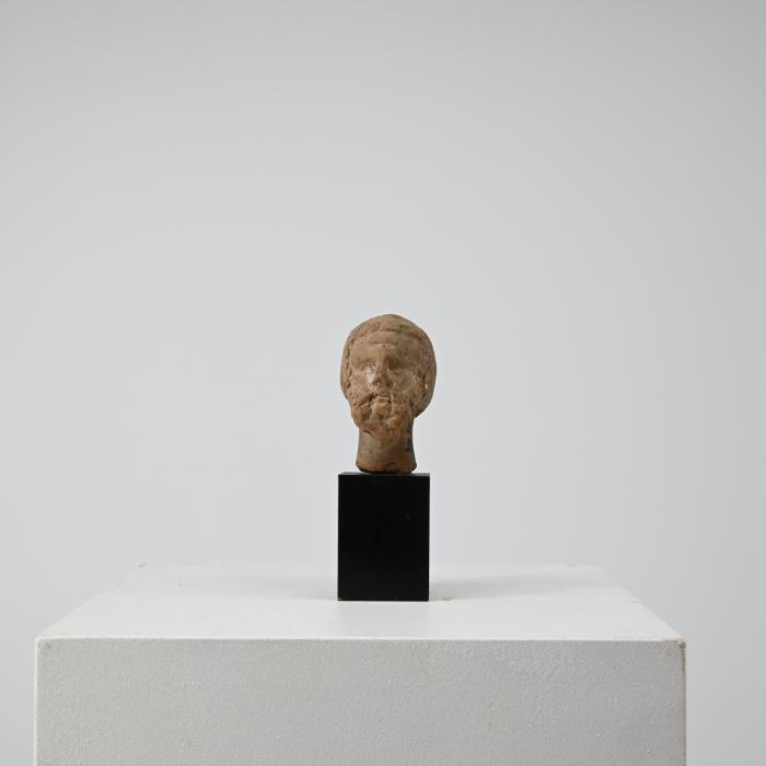 Figurine: Kopf eines bärtigen Mannes