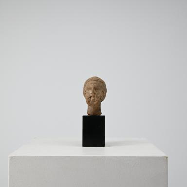 Figurine: Kopf eines bärtigen Mannes