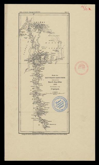 Route des Hauptmanns Kannenberg während der Massāï-Expedition