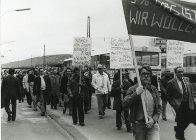 Fotoserie: Streiks und Demonstrationen in der Metallindustrie 1981