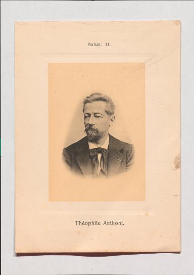 Théophile Anthoni aus Adolph Goldbergs Porträt-Sammlung hervorragender Flöten-Virtuosen, Dilettanten und Komponisten