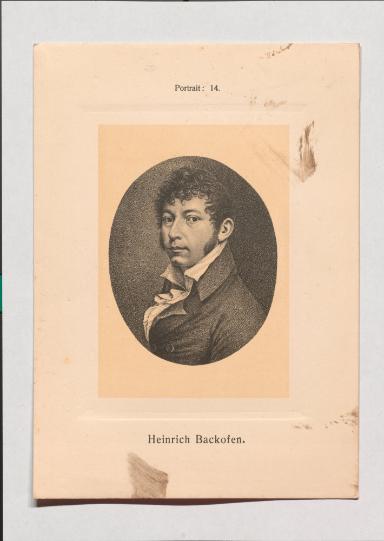 Heinrich Backofen aus Adolph Goldbergs Porträt-Sammlung hervorragender Flöten-Virtuosen, Dilettanten und Komponisten