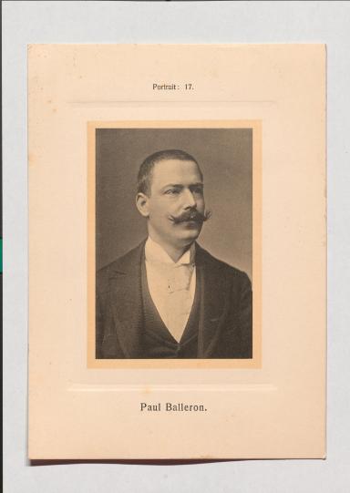 Paul Balleron aus Adolph Goldbergs Porträt-Sammlung hervorragender Flöten-Virtuosen, Dilettanten und Komponisten
