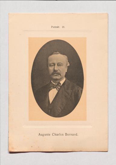 Auguste Charles Bernard aus Adolph Goldbergs Porträt-Sammlung hervorragender Flöten-Virtuosen, Dilettanten und Komponisten