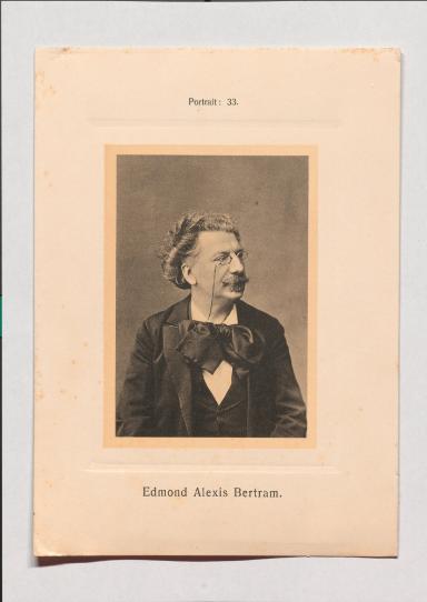 Edmond Alexis Bertram aus Adolph Goldbergs Porträt-Sammlung hervorragender Flöten-Virtuosen, Dilettanten und Komponisten