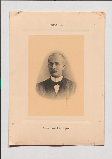 Abraham Best jun. aus Adolph Goldbergs Porträt-Sammlung hervorragender Flöten-Virtuosen, Dilettanten und Komponisten