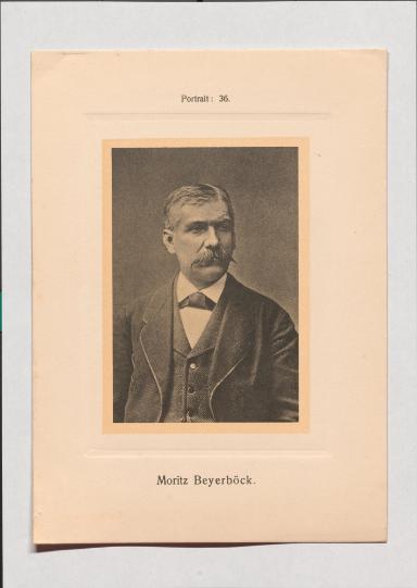 Moritz Beyerböck aus Adolph Goldbergs Porträt-Sammlung hervorragender Flöten-Virtuosen, Dilettanten und Komponisten
