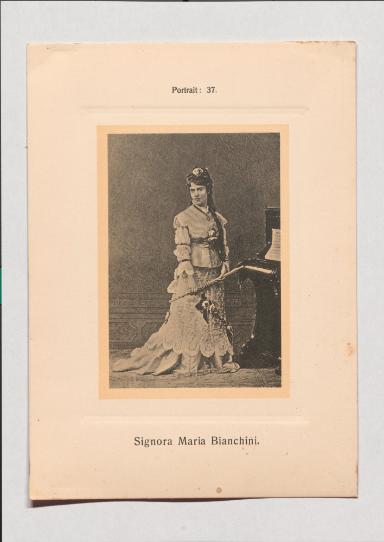 Signora Maria Bianchini aus Adolph Goldbergs Porträt-Sammlung hervorragender Flöten-Virtuosen, Dilettanten und Komponisten