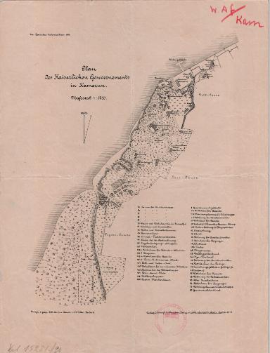 Deutsches Kolonialblatt 1896: Plan des kaiserlichen Guvernements in Kamerun