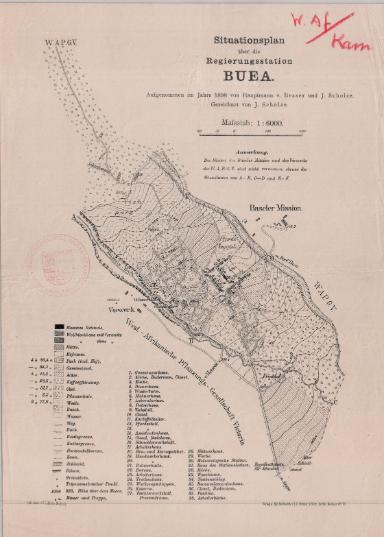 Situationsplan über die Regierungsstation Buea