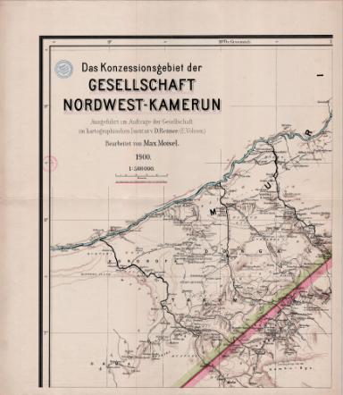 Das Konzessionsgebiet der Gesellschaft Nordwest-Kamerun II 1:500.000